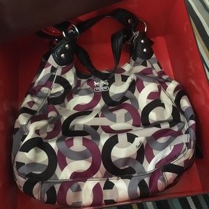 Rare COACH Satin Madison Chainlink Sateen Purse